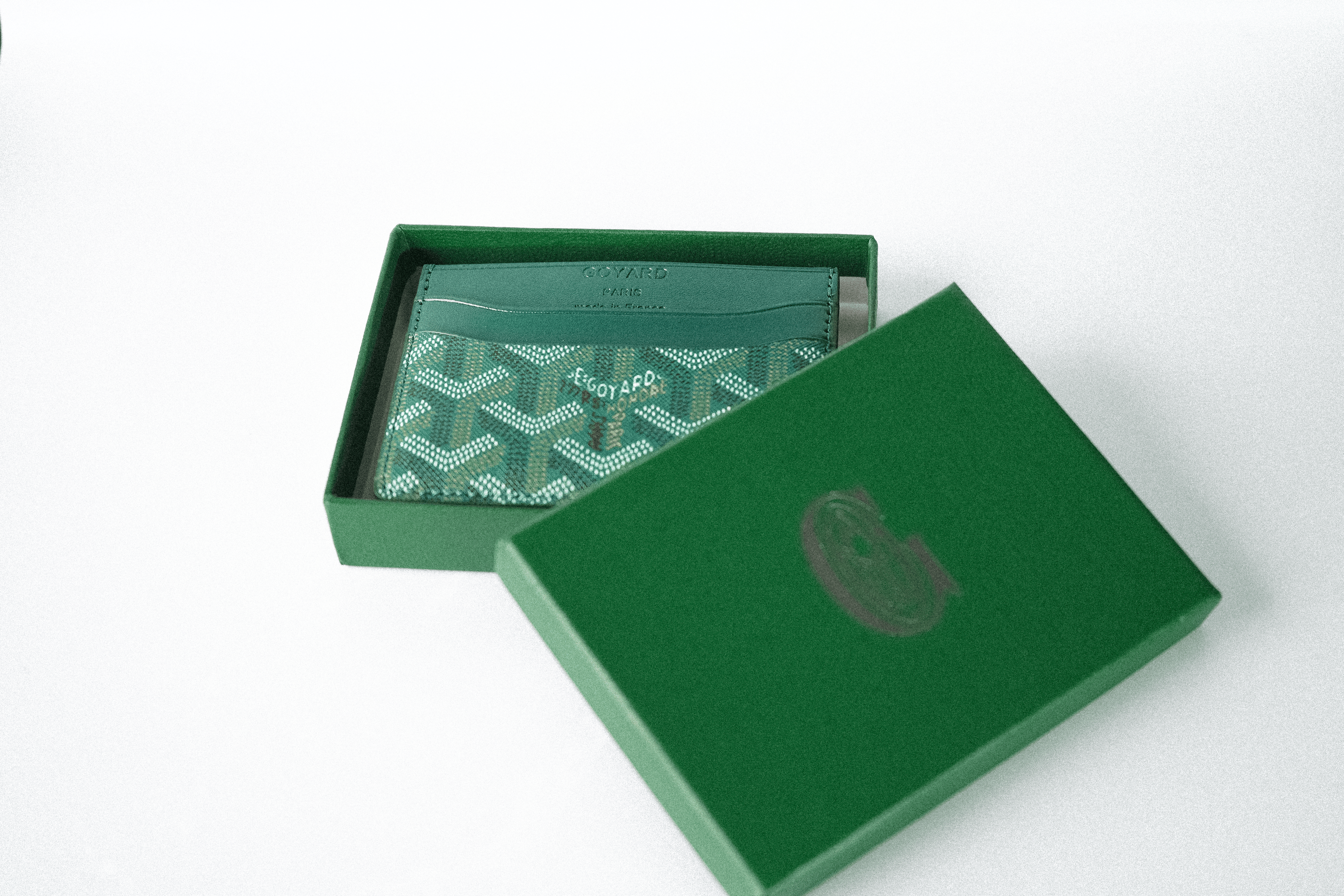 Goyard Chevron Cardholder — Vert Émeraude